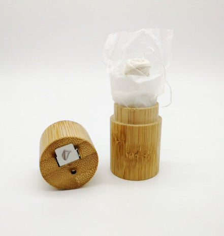 Biodegradable Bamboo Fiber Floss - Reusable Plastic free & Zero Waste Bamboo Case