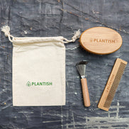 On-The-Go Bamboo Hair Brush Set