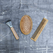 On-The-Go Bamboo Hair Brush Set