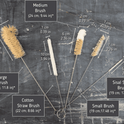 Set of 5 Sisal Bottle Brushes