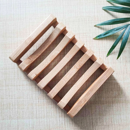 Natural Bamboo Soap Dish - Zero Waste Biodegradable Soap Tray - Plastic Free Soap Lift