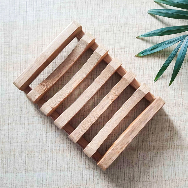 Natural Bamboo Soap Dish - Zero Waste Biodegradable Soap Tray - Plastic Free Soap Lift