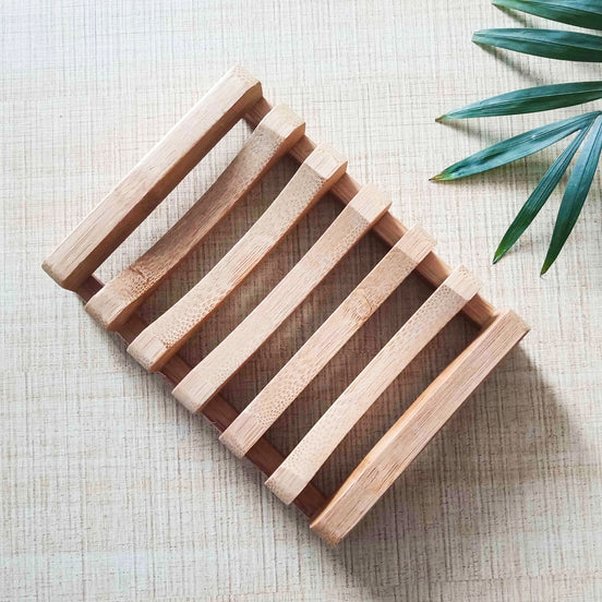 Natural Bamboo Soap Dish - Zero Waste Biodegradable Soap Tray - Plastic Free Soap Lift
