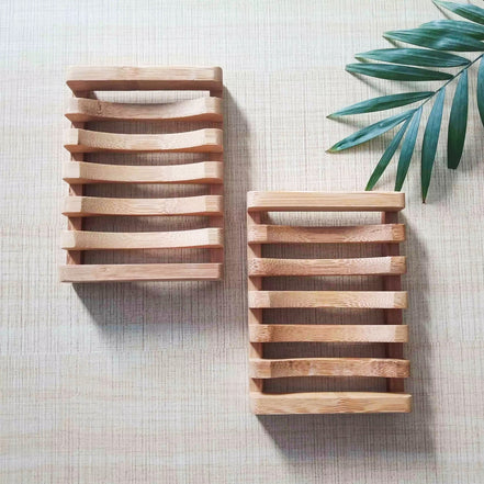 Natural Bamboo Soap Dish - Zero Waste Biodegradable Soap Tray - Plastic Free Soap Lift