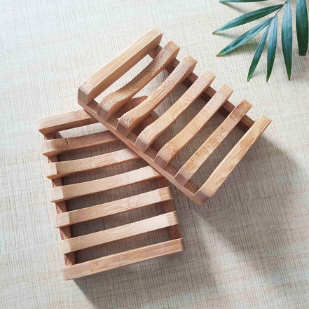 Natural Bamboo Soap Dish - Zero Waste Biodegradable Soap Tray - Plastic Free Soap Lift