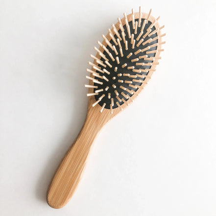 Natural Bamboo Hair Brush - Eco Friendly Plastic Free Detangling Hair Brush - Sustainable Zero Waste Living-3