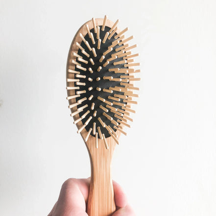 Natural Bamboo Hair Brush - Eco Friendly Plastic Free Detangling Hair Brush - Sustainable Zero Waste Living-1