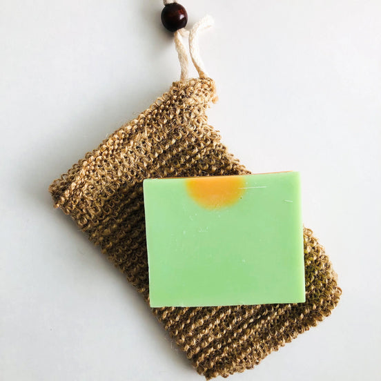 Natural Organic Handmade Jute Soap Bag - Zero Waste Biodegradable Soap Saver