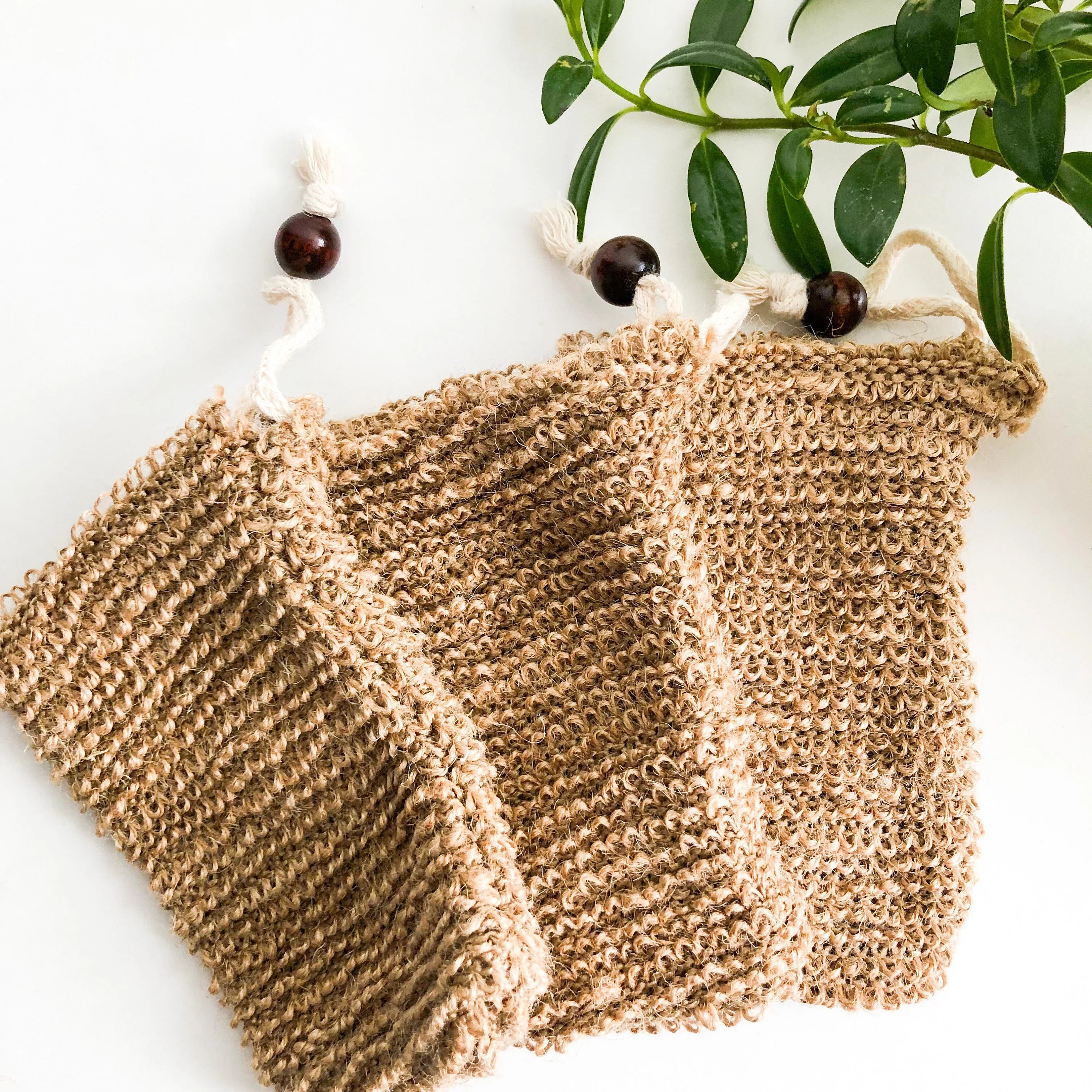 Natural Organic Handmade Jute Soap Bag - Zero Waste Biodegradable Soap Saver